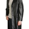 Cowhide Leather Walking Long Coat Cowhide Leather Walking Long Coat