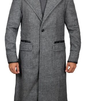 Fantastic Grey Long Wool Coat Mens