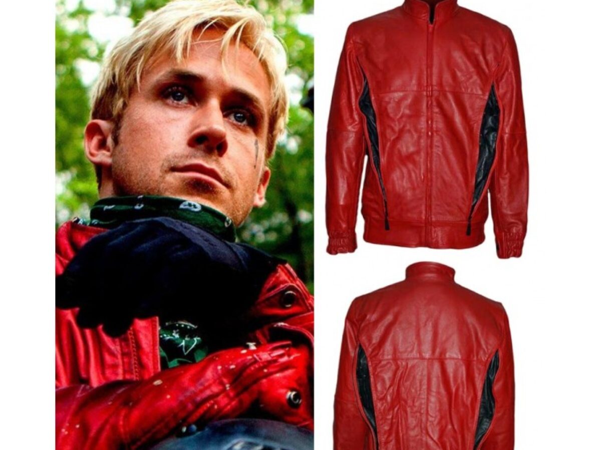 ryan gosling red leather jacket