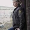 Sheriff Victoria Moretti Longmire Fur Collar Bomber Jacket Sheriff Victoria Moretti Longmire Fur Collar Bomber Jacket