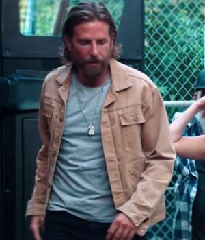 A Star Is Born Bradley Cooper Khaki Denim Jacket