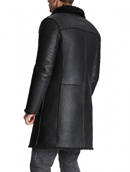 Rockville Mens Black Shearling Leather Coat Rockville Mens Black Shearling Leather Coat
