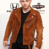 Nick Jonas Amiri Suede Biker Jacket