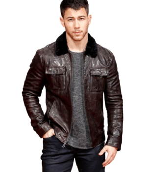 Nick Jonas Jumanji Premiere Leather Jacket