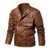 Navan Mens Four Pockets Shearling Lined Jacket Navan Mens Four Pockets Shearling Lined Jacket