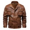 Navan Mens Four Pockets Shearling Lined Jacket
