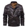 Navan Mens Four Pockets Shearling Lined Jacket Navan Mens Four Pockets Shearling Lined Jacket