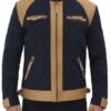 Gerald Mens Cotton Beige and Blue Jacket