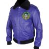BATMAN HENCHMAN JOKER GOON PURPLE BOMBER JACKET