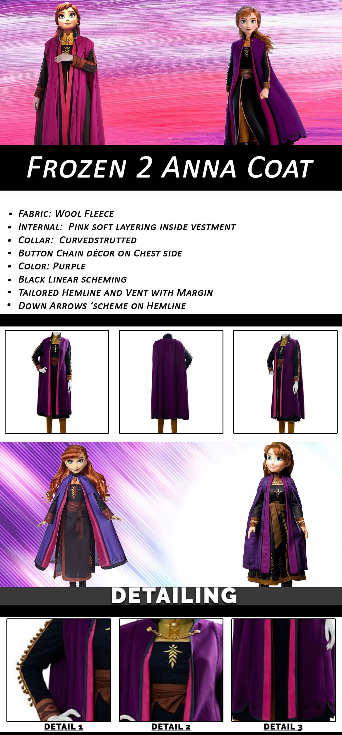 Frozen anna coat on sale