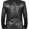Glendale Black Leather Blazer Jacket