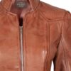 Amy Brown Slim Fit Real Motorcycle Leather Jacket