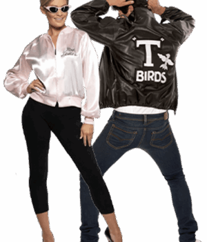 Pink Ladies Grease and Mens T Birds Jacket