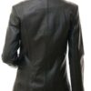 Surry Black Lambskin Leather Blazer Jacket Womens