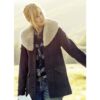 Yellowstone Kelly Reilly Shearling Wool Coat Yellowstone Kelly Reilly Shearling Wool Coat