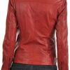 LEATHER FARM Women's Lambskin Leather Bomber Biker Jacket