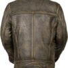 Milwaukee Leather Big Mens Distressed Brown Motorcycle Jacket-Vents Milwaukee Leather Big Mens Distressed Brown Motorcycle Jacket-Vents