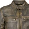 Milwaukee Leather Big Mens Distressed Brown Motorcycle Jacket-Vents Milwaukee Leather Big Mens Distressed Brown Motorcycle Jacket-Vents