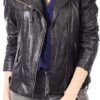LEATHER FARM Women's Lambskin Leather Bomber Biker Jacket