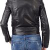 LEATHER FARM Women's Lambskin Leather Bomber Biker Jacket
