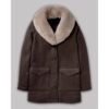 Yellowstone Kelly Reilly Shearling Wool Coat Yellowstone Kelly Reilly Shearling Wool Coat