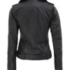Black Asymmetrical Motorcycle Leather Jacket Womens