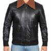 Stephen Black Bomber Leather Jacket for Men