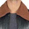 Stephen Black Bomber Leather Jacket for Men