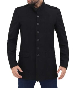 Alejandro Mens Black Wool Blazer Jacket
