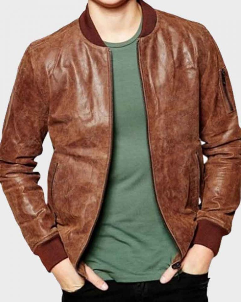 Mens Dark Brown Bomber Jacket - Mk Jackets