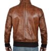 Mens Brown Bomber Lambskin A2 Leather Jacket