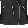 Womens Asymmetrical Black Leather Premium Jacket