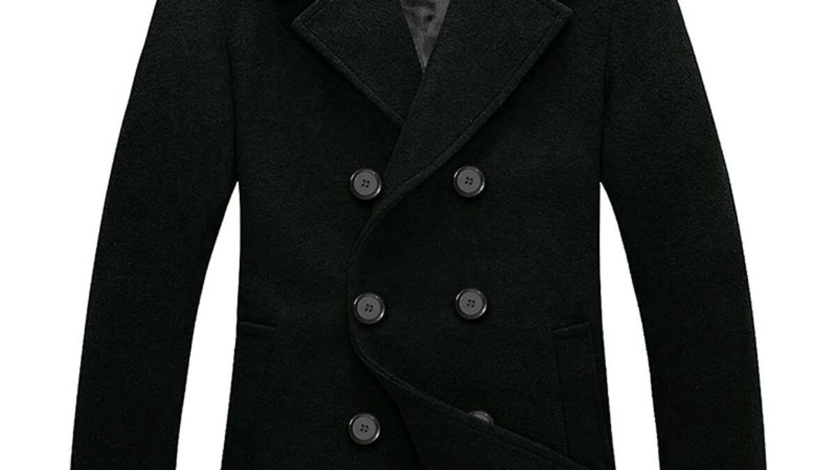 mens dark green peacoat