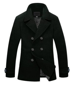 Morris Dark Green Pea Coat Mens