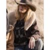 Yellowstone Kelly Reilly Shearling Wool Coat Yellowstone Kelly Reilly Shearling Wool Coat