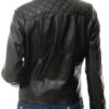 Womens Lambskin Leather Black Quilted Biker Jacket