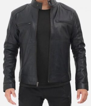 Dodge Lambskin Mens Motorcycle Style Leather Jackets