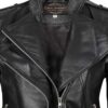 Monica Womens Black Fitted Leather Jacket