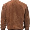 Adamsville Mens Dark Brown And Brown Suede Leather Bomber Jacket Adamsville Mens Dark Brown And Brown Suede Leather Bomber Jacket