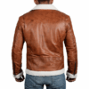 Mens Brown B3 Winter Shearling Leather Jacket