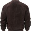 Adamsville Mens Dark Brown And Brown Suede Leather Bomber Jacket Adamsville Mens Dark Brown And Brown Suede Leather Bomber Jacket