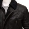 Boehmer Black Leather Shearling Jacket