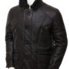 Boehmer Black Leather Shearling Jacket