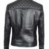 Womens Black Quilted Leather Slim Fit Biker Jacket