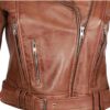 Elisa Womens Light Brown Leather Jacket