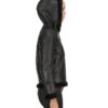 Grace Womens Black Fur Hooded Leather Jacket Grace Womens Black Fur Hooded Leather Jacket