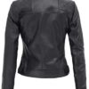 Women Black Lambskin Leather Motorcycle Jacket