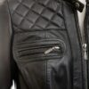 Womens Lambskin Leather Black Quilted Biker Jacket