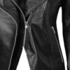 Monica Womens Black Fitted Leather Jacket