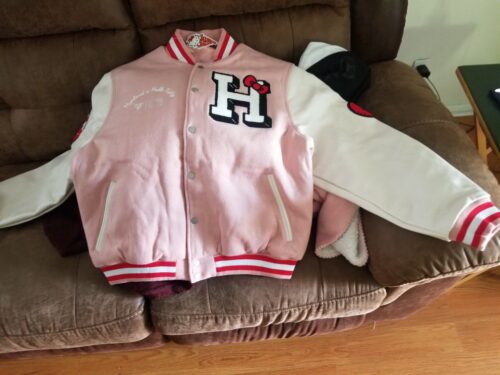 Hello Kitty Apples Varsity Jacket (BLACK) photo review